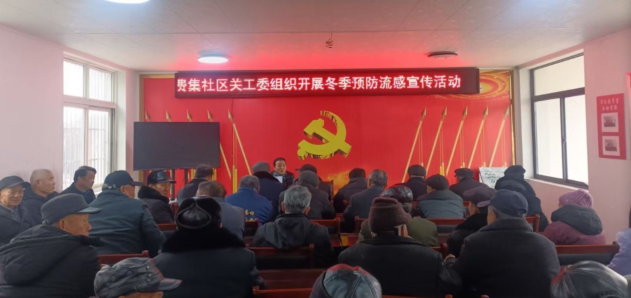 安徽省合肥市肥東縣費集社區(qū)關工委開展冬季預防流感宣教活動